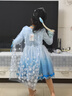 憶愛(ài)艾莎公主裙女童冰雪奇緣小女孩愛(ài)莎裙子夏公主風(fēng)兒童連衣裙女童裝 藍色春秋款+7件套 120 碼（建議110-120cm） 曬單實(shí)拍圖