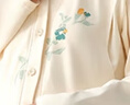 貓人純棉月子服長(cháng)袖睡衣女春秋季帶胸墊懷孕期產(chǎn)后哺乳喂奶孕婦家居服 杏色花朵【7A抗菌+云感純棉】 L （建議體重110-130斤） 曬單實(shí)拍圖