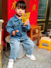 G.DUCKKIDS童裝女童外套春秋新款兒童衣服秋裝時尚女孩牛仔外套百搭夾克上衣 粉色蝴蝶結(jié) 110 適合身高100-110cm年齡4-5 曬單實拍圖
