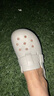 樸西厚底包頭半拖女士夏外穿洞洞鞋  淺沙色  35-36 曬單實(shí)拍圖