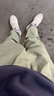 馬登工裝美式復古Easypants束腳褲抽繩哈倫休閑褲燈籠褲長(cháng)褲子男 綠色 L 曬單實(shí)拍圖