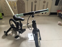 納豆（nadle）兒童3-6歲自行車平衡車三輪車輔助輪折疊單車小女孩騎行折疊車 橄欖綠推桿款 12寸 曬單實(shí)拍圖