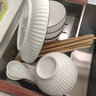 肅匠陶瓷餐具簡(jiǎn)約盤(pán)子碗套裝純白釉下彩餐具套裝釉下彩碗碟套裝微波爐 山田16件套(4碗4盤(pán)4勺4筷) 16頭 曬單實(shí)拍圖