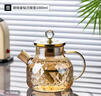 琥珀金鉆涼水壺茶壺大容量耐高溫泡茶壺茶具高檔家用泡茶器 小菱形金壺 1000ml 曬單實拍圖