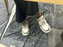 海瀾之家（HLA）男鞋時(shí)尚拼接百搭板鞋透氣休閑鞋子男HAABXM1EAC065 白棕色42 曬單實(shí)拍圖
