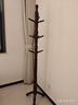 中式實(shí)木衣架落地衣帽架客廳臥室家用加粗立桿式晾掛衣服包的架子 純實(shí)木加粗F46（黑胡桃色） 曬單實(shí)拍圖
