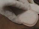 GOEWY棉拖鞋女秋冬季保暖女士棉拖加厚底居家室內防滑毛絨拖鞋男可外穿 百搭杏色【TPR防滑大底+保暖鎖溫+親膚毛絨】 36-37 （適合36-37腳穿） 曬單實(shí)拍圖