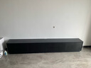 櫻洛巖板黑色電視柜落地茶幾組合客廳高級感2025新款輕奢實木電視機柜 實木2.4米大圓角地柜 曬單實拍圖