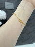 中國珠寶黃金手鏈女足金琺瑯?biāo)娜~草金手鏈七夕情人節(jié)禮物送女友老婆 曬單實(shí)拍圖