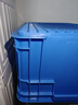 今立（JINLI）塑料周轉箱 450*335*210MM/帶蓋子加厚物流箱工業(yè)整理儲物收納箱膠筐物料盒藍色 曬單實(shí)拍圖