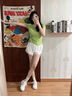 回力運動(dòng)套裝女短袖春秋薄款瑜伽服彈力速干衣健身房跑步服JT34505DH 綠色短袖 M 【建議100-115斤】 曬單實(shí)拍圖