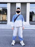 貝孩趣男童套裝秋裝新款兒童休閑韓版中大童長(cháng)袖套裝休閑小男孩兩件套 藍色 150 碼(建議身高135-145厘米) 曬單實(shí)拍圖