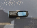 威剛（ADATA）UV128系列U盤(pán) USB3.2伸縮接口電腦系統U盤(pán)車(chē)載音箱辦公移動(dòng)存儲優(yōu)盤(pán) 帶掛繩口黑藍色 64GB 曬單實(shí)拍圖