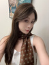波點小絲巾女2025年新款春秋高級感百搭圍脖領(lǐng)巾細窄長條圍巾發(fā)帶 棕色波點【時髦百搭】 約180*26cm 曬單實拍圖
