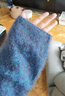 初棉拉毛全羊毛花紗設計套頭毛衣女25秋冬絨毛感微寬松針織上衣 孔雀藍 M 曬單實(shí)拍圖
