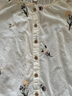 茵曼（INMAN）【商場(chǎng)同款】法式小花刺繡襯衫2025夏季女裝新款荷葉短袖襯衣  淡香杏 -18525736C S 曬單實(shí)拍圖