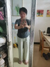 皮爾卡丹亞麻闊腿褲女高腰垂墜感九分褲大碼夏季新款寬松直筒休閑褲百搭潮 麻本色 L 【105-115斤】 曬單實(shí)拍圖