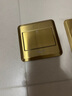 德力西（DELIXI）地插翻蓋升級銅制防水地面插座家用插座帶暗盒 金色二位六類(lèi)電腦 曬單實(shí)拍圖