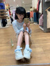 爾山集條紋長(cháng)袖t恤女裝2025新款初秋季刺繡寬松中長(cháng)款薄款罩衫外搭上衣 藍白條紋長(cháng)袖t L 曬單實(shí)拍圖