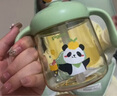 貝親兒童牛奶杯1-3歲寶寶喝水喝奶PPSU直飲奶瓶雙吸管水杯 綠色330mL 曬單實(shí)拍圖