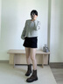 卓詩尼美拉德短靴女2025年秋季新款棕色增高馬丁靴子女單靴褲管靴堆堆靴 棕色 【5cm單里款】 37 曬單實拍圖