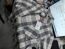 貓人格子長(cháng)袖襯衫男春秋寬松外套襯衣潮牌休閑男士上衣 623白格 L 曬單實(shí)拍圖