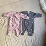 巴厘小豬【反季清倉】【兩件裝】新生兒衣服秋冬季保暖寶寶哈衣爬服夾絲加 中灰+檀粉 59cm 曬單實(shí)拍圖