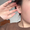 芯奢S999足銀耳釘女士養耳洞防堵棒2025年新款爆款純銀耳飾睡覺(jué)免摘 S999足銀方塊一對 曬單實(shí)拍圖