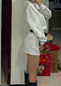 微光里學(xué)院風(fēng)連帽衛衣長(cháng)袖連衣裙女秋季新款美式收腰顯瘦甜辣妹包臀短裙 灰色 【送腰帶】 M 【建議100-110斤】 曬單實(shí)拍圖
