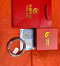 中國黃金（CHINA GOLD） 桃花釀金絲玉手鐲子優(yōu)雅風(fēng)女款送女友老婆媽媽生日七夕節禮物 【經(jīng)典紅色禮盒】*八倉發(fā)貨*當/次日達 56#（內徑約56-58mm）適合95-105斤 曬單實(shí)拍圖