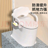 灝琦老人移動(dòng)式坐便器移動(dòng)馬桶坐便椅便攜式馬桶臥室用大便座椅臨時(shí) 硬墊+房間用（灰色） 曬單實(shí)拍圖