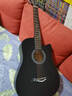 維卡斯（WEIKASI）民謠吉他初學(xué)者木吉他單板新手入門(mén)練習琴guitar吉它學(xué)生男女樂(lè )器 38英寸純黑色+禮包【初學(xué)推薦】 曬單實(shí)拍圖