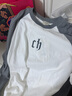 CHINISM赤塵長(cháng)袖t恤男字母印花美式潮牌撞色純棉圓領(lǐng)打底衫CD2248H3089 曬單實(shí)拍圖