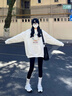 一寸相思白色連帽重磅衛(wèi)衣女2025年秋季新款爆款秋冬加絨加厚減齡歐貨上衣 白色-彎彎月亮 XL【150-170斤】 曬單實(shí)拍圖