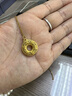 中國黃金（CHINA GOLD）黃金吊墜足金百福平安扣黃金掛墜本命年禮物生日禮物女情人節(jié)禮物 足金吊墜+K金鏈（約2.2克） 曬單實(shí)拍圖