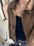 UR2025冬季新款女裝簡約松弛感亨利領(lǐng)短款修身T恤UYB450013 墨藍 M 曬單實拍圖
