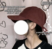 法派棒球帽男女寬帽檐顯臉小大頭圍鴨舌帽子 酒紅色  M 55-60cm 曬單實(shí)拍圖