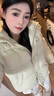 瑪嬌媚（Majiaomei）羽絨棉服女短款2025冬季新款韓版小個(gè)子寬松面包服加厚棉衣外套女 雪香綠 M 曬單實(shí)拍圖