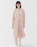 無(wú)印良品（MUJI）女式 水洗 平紋 立領(lǐng)長(cháng)袖連衣裙女裝裙子25年春季連身裙 襯衫裙 淺粉紅色條紋 S （155/80A） 曬單實(shí)拍圖