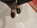 森達樂(lè )福鞋女牛皮英倫風(fēng)軟底不累腳套腳一腳蹬單鞋SYH01AA4 棕色 39 曬單實(shí)拍圖