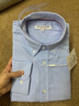 U.S. POLO ASSN.襯衫男春秋長(cháng)袖白色休閑工裝外套高端免燙抗皺寬松藍色男士襯衣 曬單實(shí)拍圖