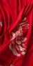 上海故事100%羊毛刺繡圍脖女士披肩秋冬季保暖圍巾禮盒新年禮物 傾城牡丹 曬單實(shí)拍圖