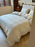 隨性家居【波希米婭】高端埃及棉透氣高奢提花絲滑純色床上高級床上四件套 波希米婭—香檳 床單款 （被套220*240cm）   曬單實(shí)拍圖