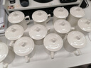 順祥茶杯帶蓋陶瓷杯商務(wù)會(huì )議接待水杯陶辦公10只裝公司開(kāi)會(huì )茶杯 曬單實(shí)拍圖