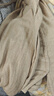 優(yōu)衣庫女裝法蘭絨箱型襯衫/長(cháng)袖襯衣空調衫480832 31 米色 S /155/80A 曬單實(shí)拍圖