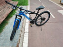 鳳凰自行車(chē)成年人男女變速自行車(chē)青少年單車(chē)越野公路車(chē)學(xué)生山地自行車(chē) 鋁架/藍圖變速/正新輪胎/條輪藍 27速27.5寸【適合170-195cm】 曬單實(shí)拍圖