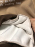 皮爾卡丹（pierre cardin）長(cháng)袖衛衣t恤女春秋寬松洋氣中年媽媽秋冬加絨打底衫上衣時(shí)尚百搭 卡其【加絨】 XL 【110-125斤】 曬單實(shí)拍圖