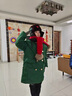 G.DUCKKIDS小黃鴨軍大衣棉襖男童棉服長(cháng)款加厚兒童棉衣中大童冬裝保暖防寒衣 軍綠色 120 cm 曬單實(shí)拍圖