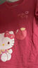 Hello Kitty女童短袖t恤夏季紅色兒童半袖 蒂伙伴K莓紅  150 曬單實(shí)拍圖