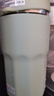 九陽（Joyoung）保溫杯咖啡杯男女士隨行杯陶瓷內膽吸管水杯WR539(綠·陶瓷)490ml 曬單實拍圖